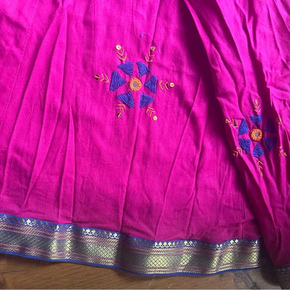 Hot Pink Lehenga with Dupatta - Picture 9 of 10